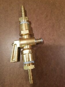 3/8&#034; NPT Brass Shut Off valve w/1/4&#034; hose barbs Hit Miss Gas Oil Fuel Engine USA