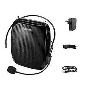 Portable Rechargeable Mini Voice Amplifier with Wired Microphone Headset and