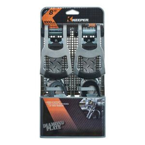 KEEPER 47350 Tiedown 8&#039; Gry 1000# 2Pk