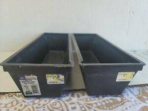 (2) Pack NU-PRIDE 12&#034; Mud Pan Flat Bottom Durable Plastic NEW