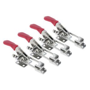 4pcs Latch Catch Toggle Clasp Clamps Stainless Steel Lock Hasp 110x28x65mm