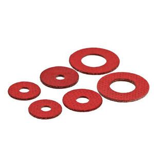 Red Insulating Fiber Flat Washers Sealing Gasket Shim M2 M2.5 M3 M4 M5 M6 M8