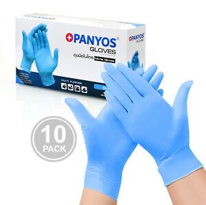 1000 pcs Disposable Nitrile Gloves , Latex Free Powder Free Food Safe 10x100