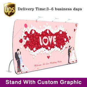 10ft U custom Tension Fabric Pop Up Stand Trade Show Display Booth Backdrop