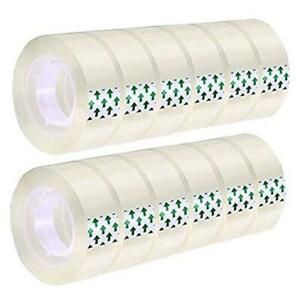 Xinofed MJUNM Transparent Tape Refills Rolls 3/4-Inch x 1000 inch, 1 12 Rolls