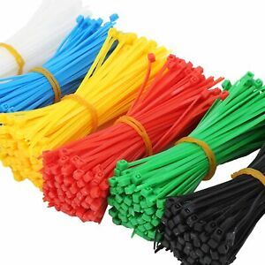 900pcs Self-Locking Nylon Cable Ties Multicolor Portable Zip Ties Organizer