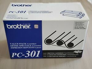 NEW 2 PK Genuine Brother PC-301 Fax Printer Cartridge 750 770 775 870MC 885MC