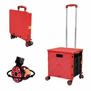Foldable Utility Cart Folding Portable Rolling Crate Handcart with Durable He...