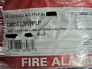 Southwire/Tappan G60004 14/2C Solid Plenum Fire Alarm Cable FPLP Blue /100ft