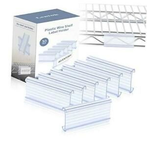 30Pcs Wire Shelf Label Holders,Plastic Wire Rack Label Holder,Compatible 3in