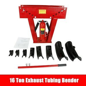 16 Ton Pipe Bender Hydraulic Tube Rod Bending Machine 1/2&#034;-3&#034; 8 Dies Set