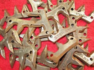 9 ANTIQUE VINTAGE STEWART &amp; OTHER SHEEP SHEARS CLIPPERS TOOL 3 TINE BLADES