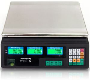 88LB 40KG Electronic Price Computing Scale | Digital Deli Food Produce Weight Sc