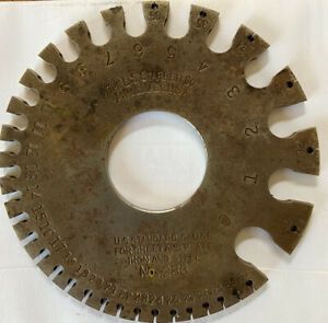 Vintage Starrett Gauge Sheet Plate Iron Steel US Standard No. 283 Measure TOOL