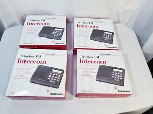 Lot of 4 RadioShack wireless programmable intercom FM 43-484 graphite office