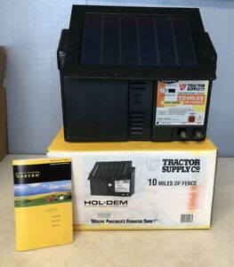 hol-dem sp-83 10 mile electric fence controller solar new open box
