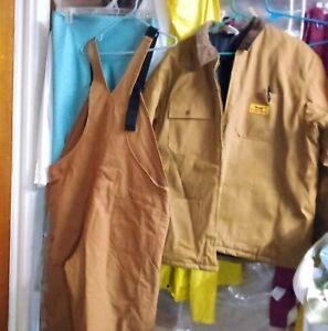 CONDOR 3WE42 Coat,Quilt, Brown,2XL, AND matching bib overalls 2XL NEVER WORN