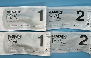 McGrath Laryngoscope MAC # 1 &amp; 2 Disposable Blades - Pediatric Combo (4 pack)