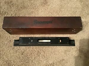 Starrett #199 Master Precision Level 15” Excellent Condition Nice Wooden Case