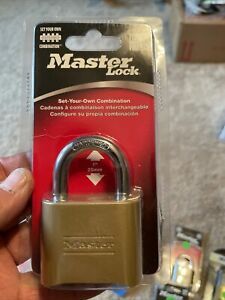 Master Lock Padlock 175D  4 Digit Combination Padlock Re-Settable Combo Lock