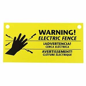 Zareba 680828 WS3 3-Pack Electric Fence Warning Signs, 3