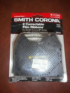 Smith Corona H21000 Electric Typewriter Correctable Cartridge Black Twin Pack
