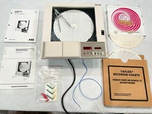 Taylor Fulscope ER/C Chart Recorder 1912J Charts, Pens, Manuals, Power Cord