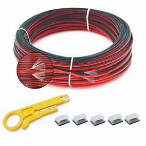 14/2 Gauge Hookup Electrical Wire 33FT Red Black Cable Extension Cord 12V/24V DC