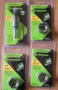 Greenlee 645-011 Quick Change Arbor W/ 3 Pices Of 1-3/8&#034;Cutters see pictures