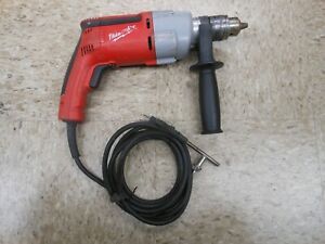 Milwaukee 5381-20 1/2 In. Single Speed Hammer-drill With Handle &amp; Chuck Key
