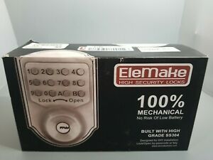 Elemake High Security Locks, 100% Mechanical Deadbolt