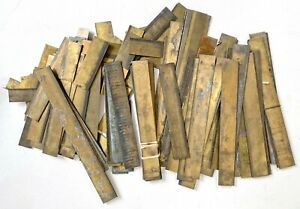 Thin strips of letterpress printing brass rule to print lines for repurpose 5lb