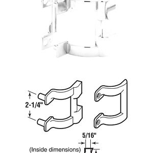 Prime-Line Products M 6198 Shower Door Handle/Towel Bracket Set, 2-1/4-Inch, ...