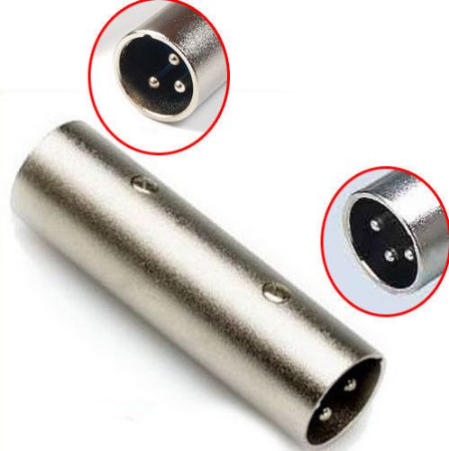1PCS 3 Pin XLR Male plug to 3-Pole XLR Male Jack plug Adaptors for Microphone