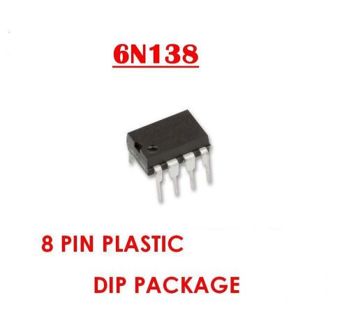 6N138, Optocouplers, 8 PIN Plastic DIP, IC ( Qty 10 ) *** NEW ***