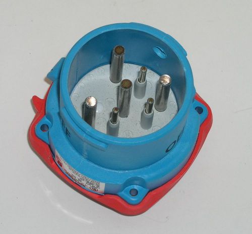 New meltric 33-38043-973 ds30 inlet plug 3 phase 480v-ac 30a w/3 aux contacts for sale