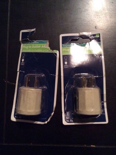 Lot Of 2, Leviton, Plug In Outlet Adapter, Number 61