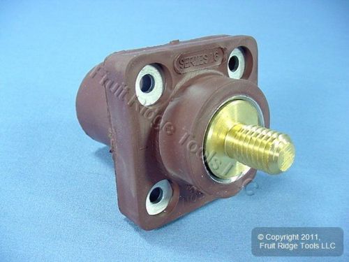 Leviton brown cam plug panel receptacle 16 series w/ mounting plate 400a 16r23-h for sale