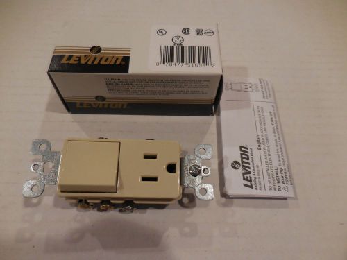 Leviton decora combo 3 way switch grounding receptacle 5645-i new in box for sale