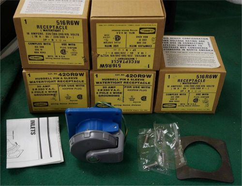 NEW IN BOX HUBBELL HBL516R6W AC Receptacle IEC60309 516R6W IEC 309 ! 6 Available