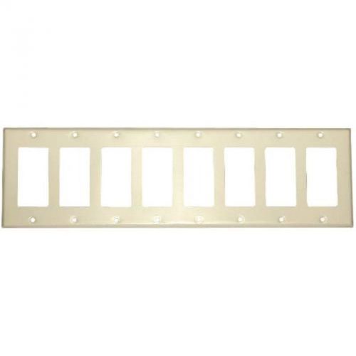 Decora switch 8-gang plate white 80408-w leviton mfg decorative switch plates for sale