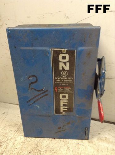 GE General Duty Safety Switch Cat No TG4321 Model 8 30A 240VAC 7.5HP Type 1