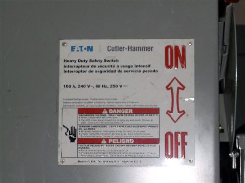Eaton dh323ngk 100 amp safety switch for sale