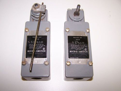 2 honeywell / micro switch 51ml10 9144 precision limit switches used for sale