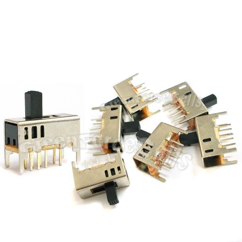 5 pcs 3 position spdt vertical  slide switch small mini size on-off 8 pin pcb for sale