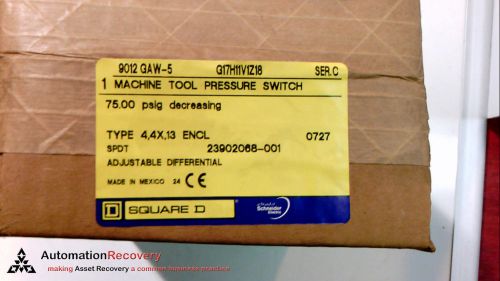 SQUARE D 9012-GAW-5 SERIES C PRESSURE SWITCH, NEW