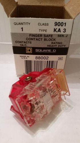 SQUARE D 9001 KA3 Finger Safe Contact Block,30 Mm (88002) Brand New!