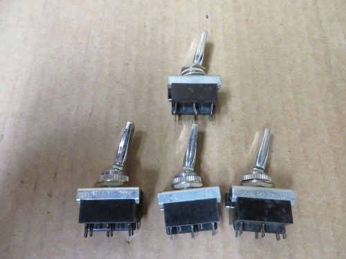 TOGGLE SWITCH 4 pieces # MS231-232   6 terminal ON/ON 6A-250V CHROME HANDLE
