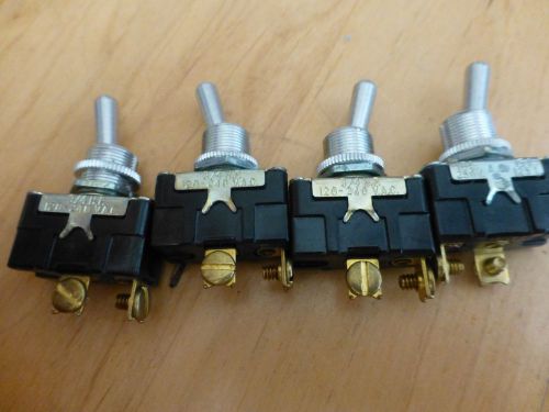 LOT of 4 Toggle Switch ON-OFF 3/4 HP 120 - 240 VAC 10A 250V 15A 125V AC LOT oF 4