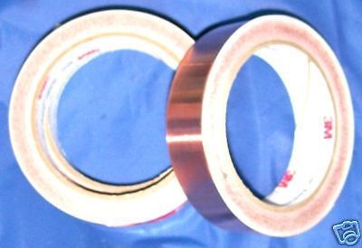 1&#034;-WIDE COPPER FOIL STRIPPING ROLL, ELECTRONICS/CRAFTS/ALARMS/JEWELRY - PEEL-OFF